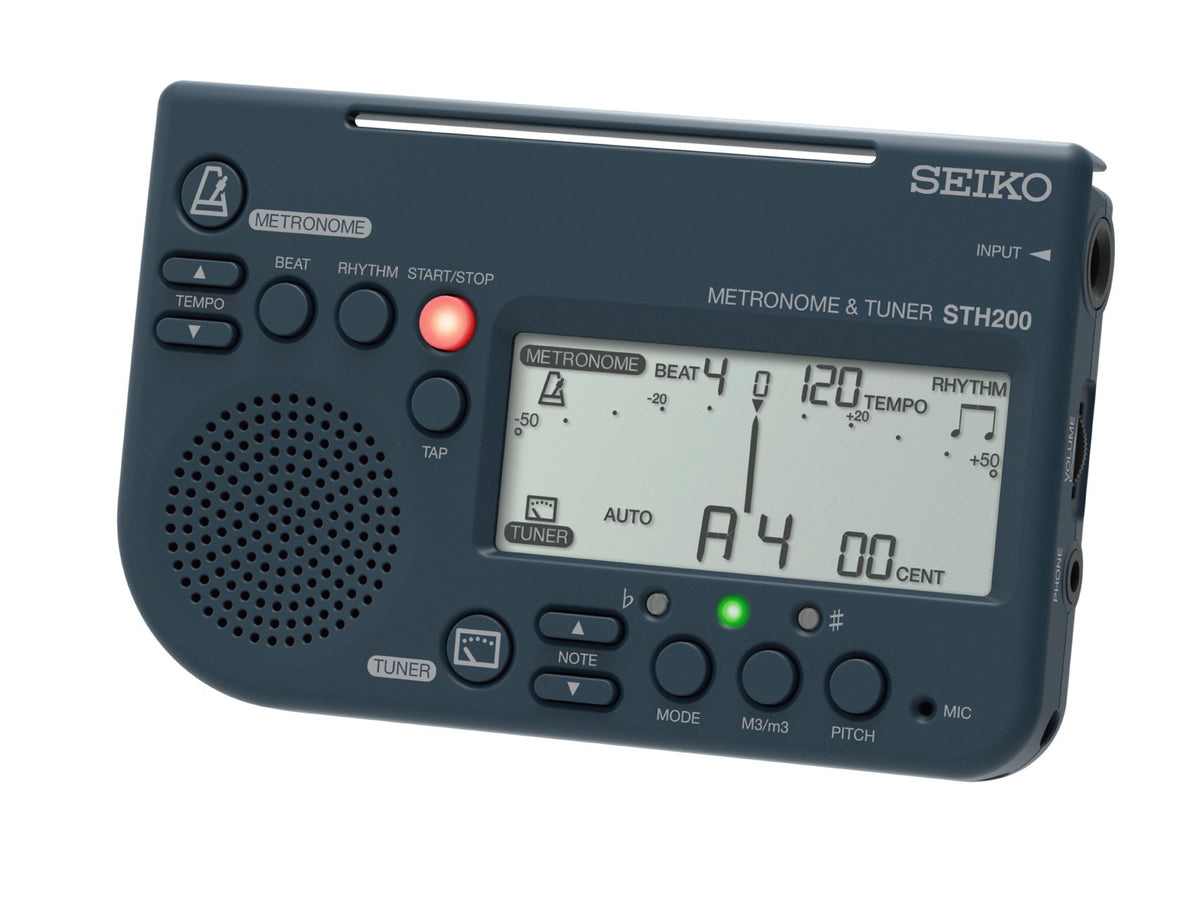 SEIKO STH200B Metronome Tuner, Loud Volume, Can Be Attached to Music Stands, Perfect for Brass Band, Black