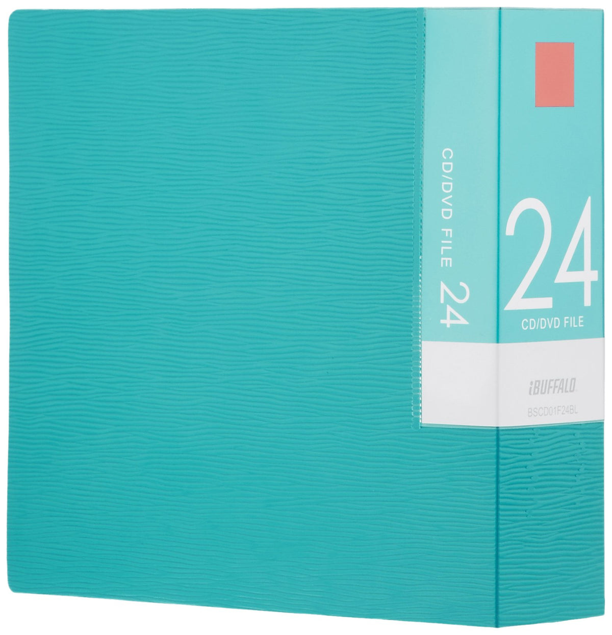 BUFFALO BSCD01F24BL CD & DVD File Case, Book Type, Holds 24 Sheets, Blue