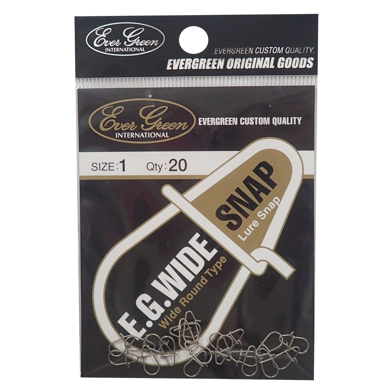 Evergreen EG Wide Snaps, 1, 20 Pieces