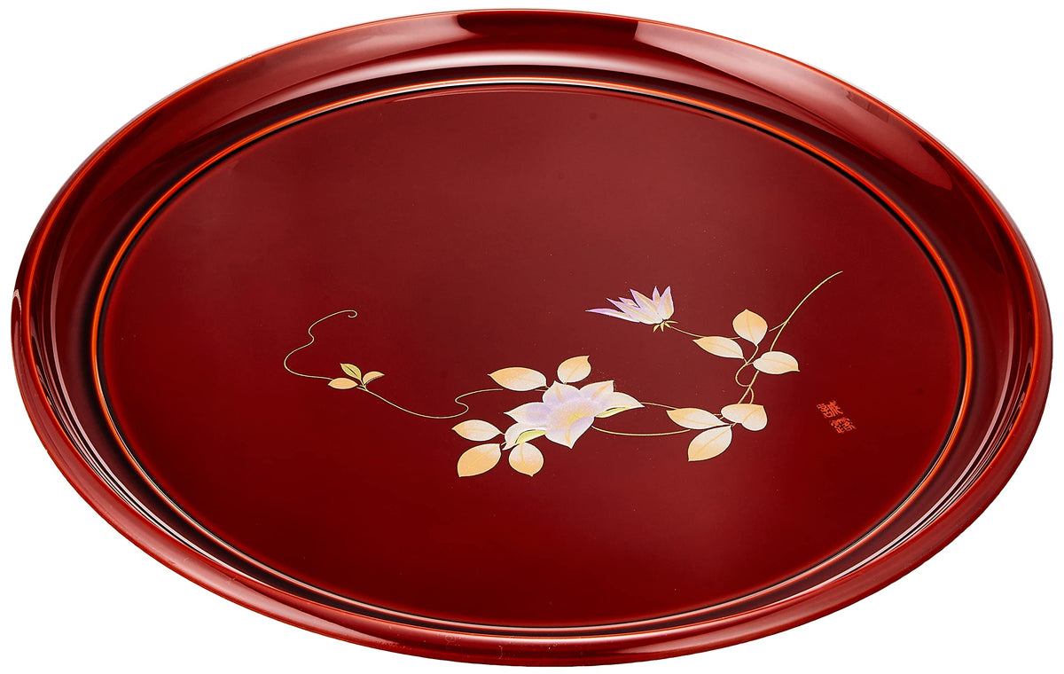 Nakanishi Kogei 2377006 Round Tray Shunkei Kinosato, 11.8 inches (30 cm), Made in Japan
