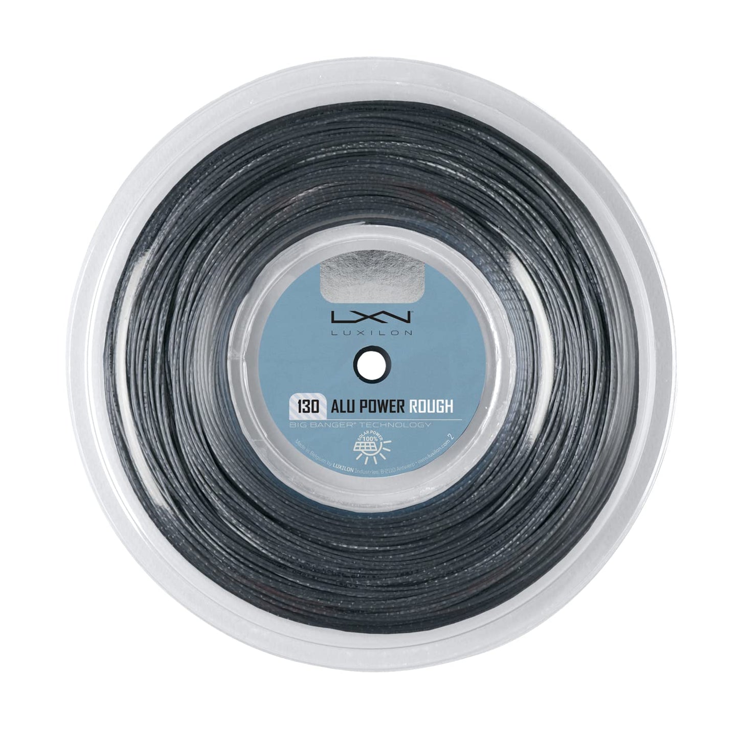 Luxilon ALU Power Rough 130 Tennis String - 200m Reel, Grey