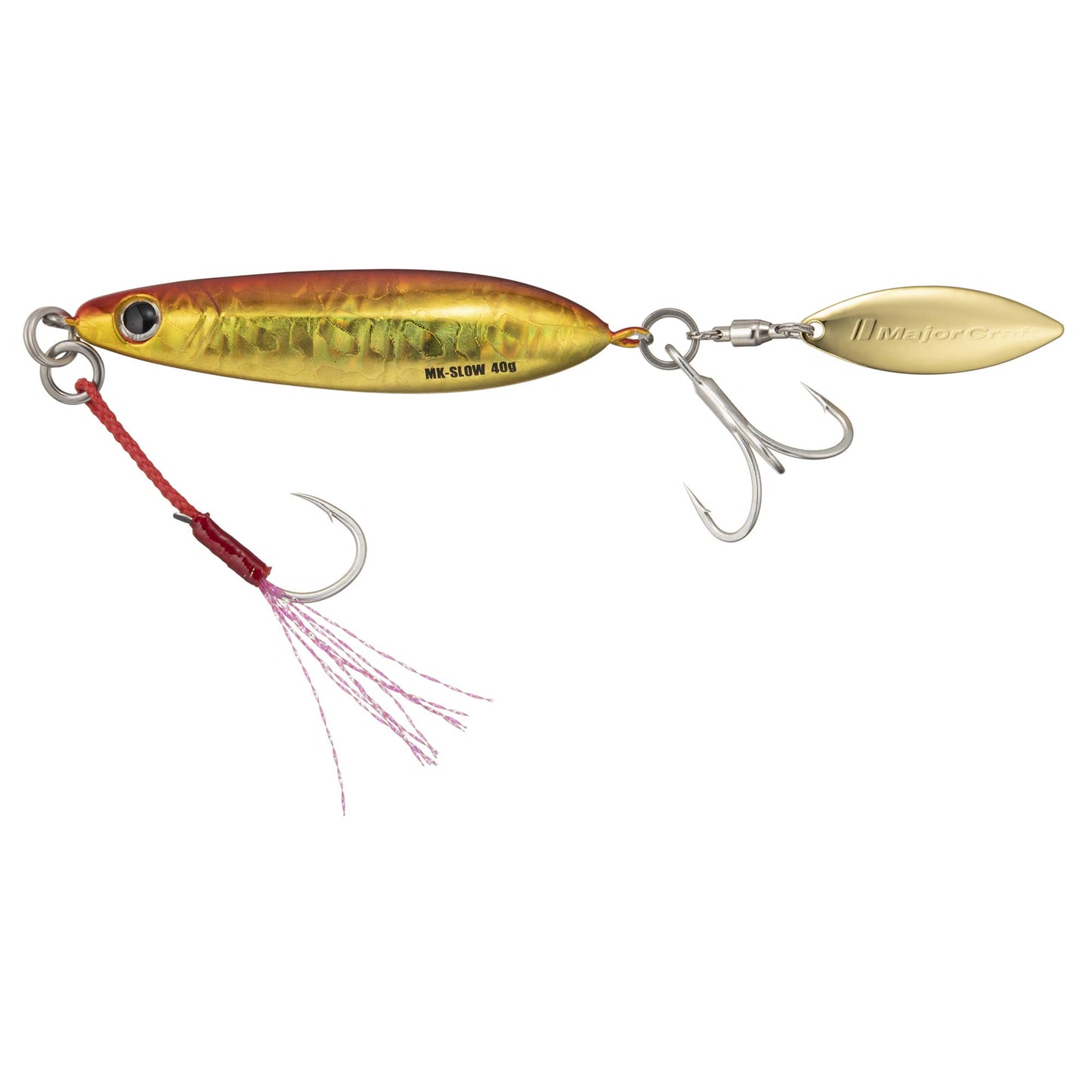 Major Craft Maki Jig Slow, Metal Jig, 1.4 oz (40 g), Red Gold #3 Lure