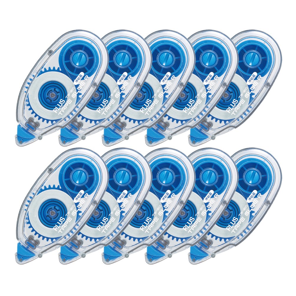 Plus Tape Glue R 37-397 Tape Glue R 0.3 inch (8.4 mm) x 32.8 ft (10 m), 10 Pieces