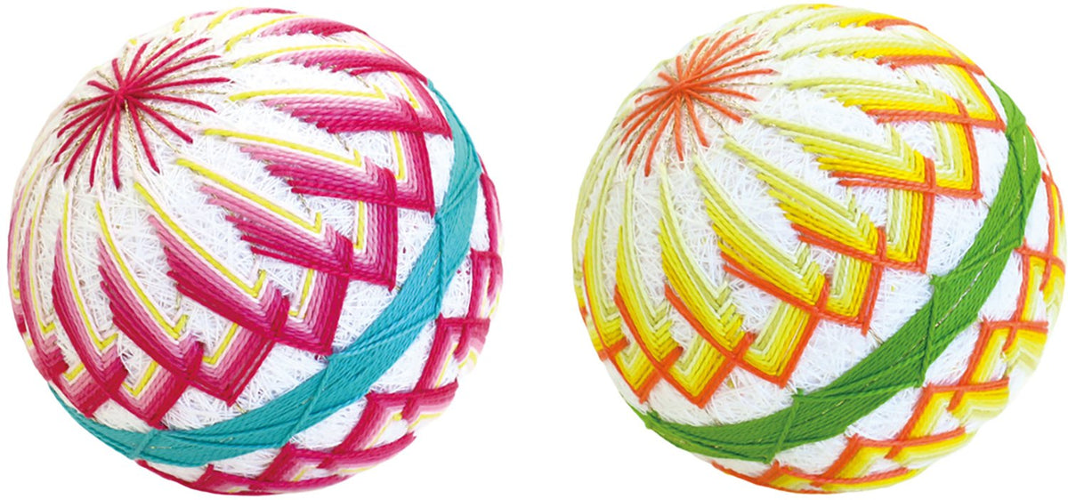 Comolife Japanese Traditional Thread Ball Kits , Design : Baby Birth , Lucky Charm , Happiness Fortune Pattern , Finished Size : 3.51inches