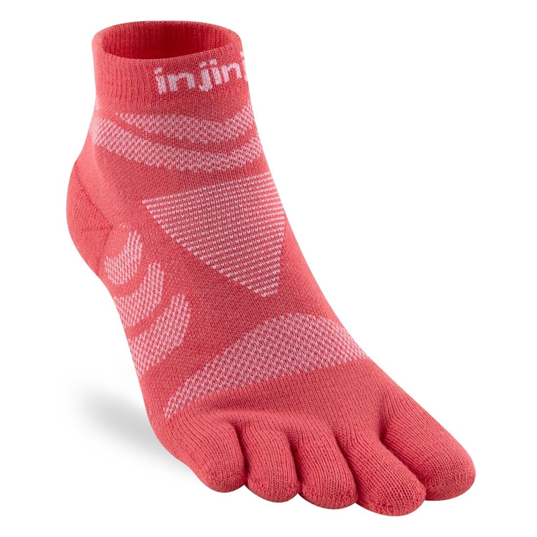 Injinji Women's Ultra Run Mini-Crew (X-Small/Small, Coral)