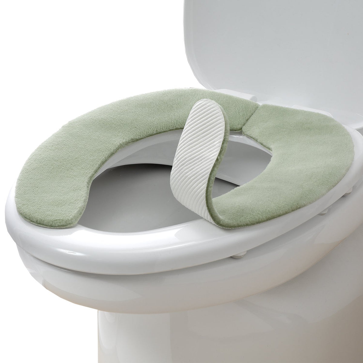 Adsorption toilet seat cover with deodorant function (green)