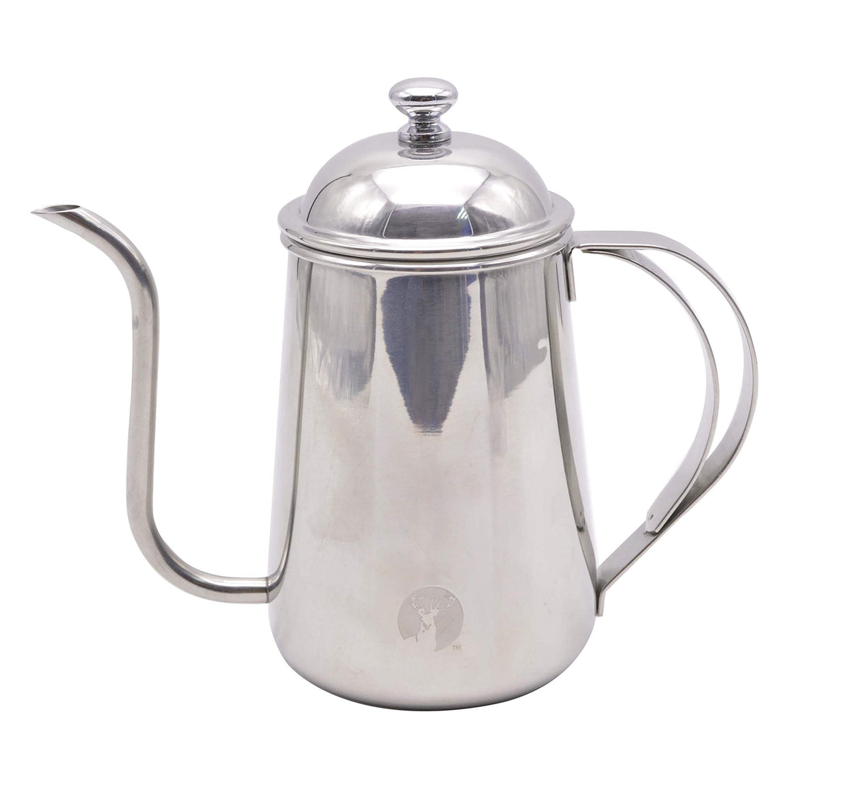 Captain Stag UW-3528 Coffee Drip Kettle, Drip Pot, Coffee Pot, Full Water Capacity: 28.7 fl oz (780 ml), Suitable Capacity: 16.9 fl oz (500 ml), 18-8 Stainless Steel, Silver