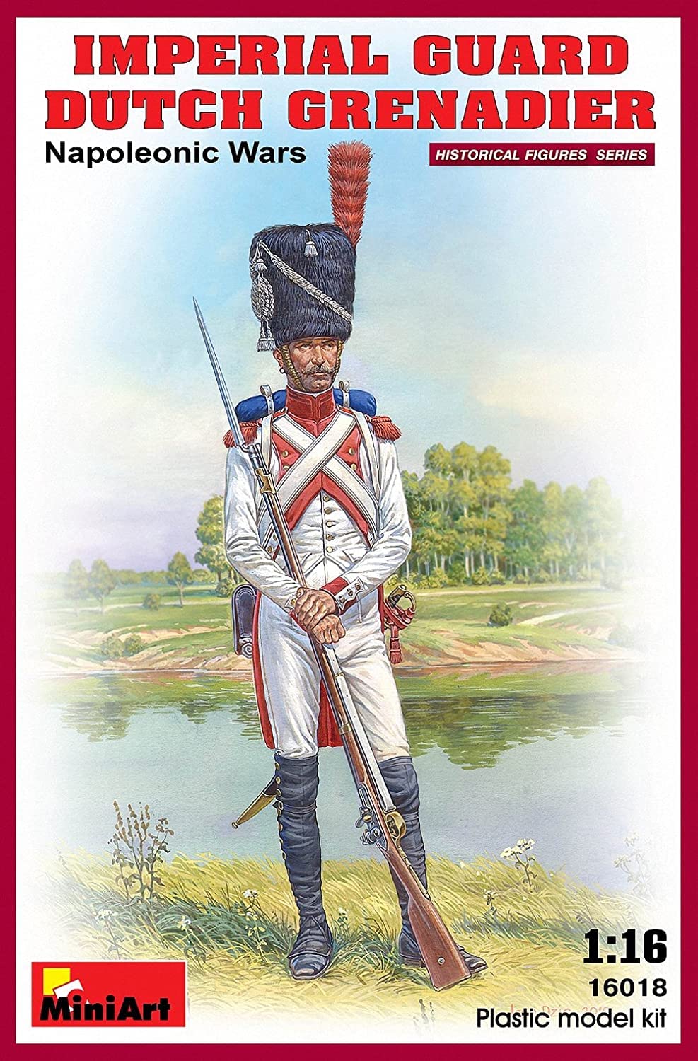 MiniArt 1/16 Scale Imperial Dutch Grenadier. Napoleonic Wars - Historical Figures Series Plastic Model Kit #16018