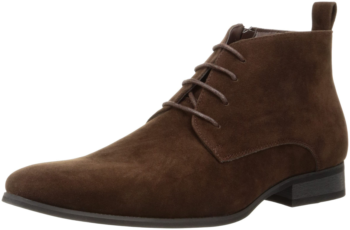 Russ and Frith 959 Men's Plain Toe Chukka Lace-up Shoes, Brown Suede, US Men's 8.5 (26.5 cm), 3E