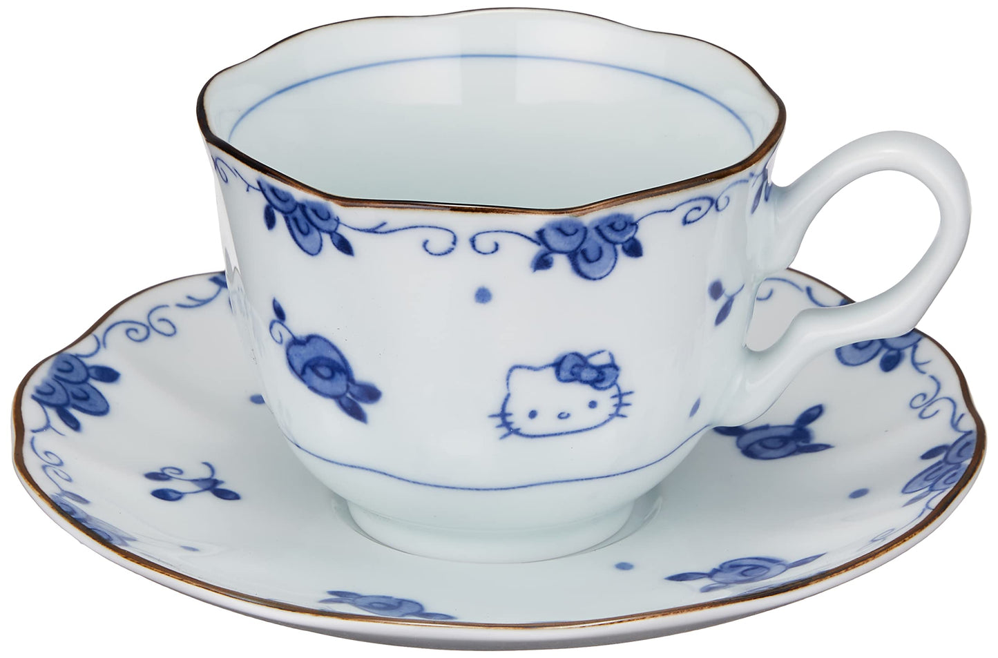Sanrio 307738 Hello Kitty Blue Rose (Dyed) Cup & Saucer (with Presentation Box)