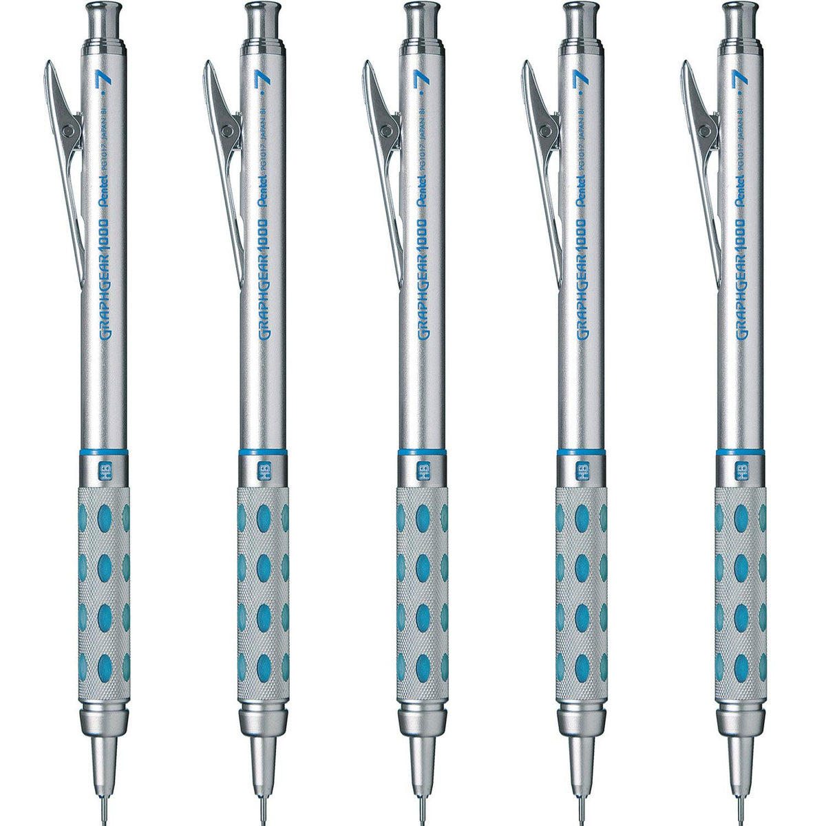 Pentel PG1017 Graph Gear 1000 Mechanical Pencil, 0.03 inches (0.7 mm), 5 Pieces