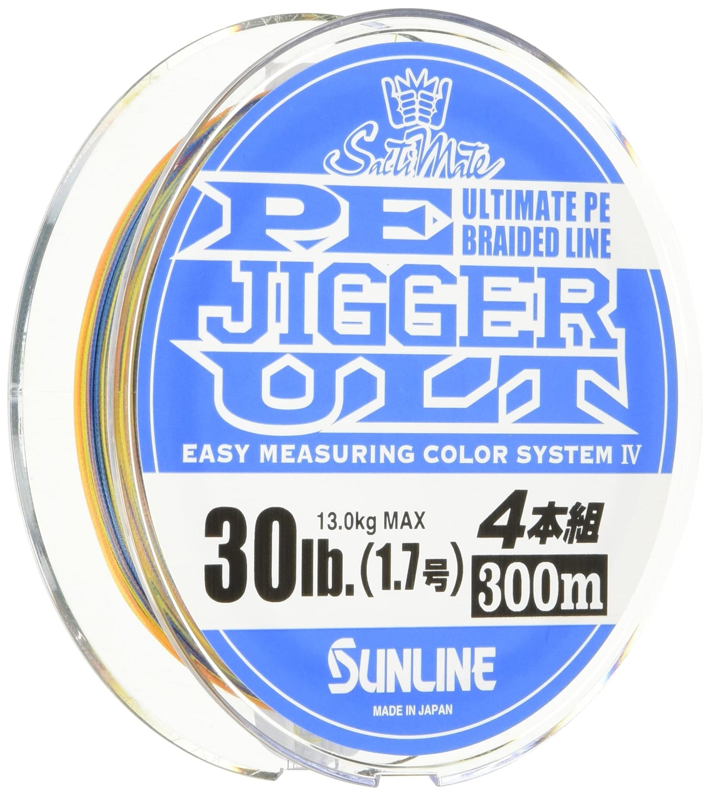 SUNLINE PE Line Saltimate Jigger ULT, Set of 4, 984.9 ft (300 m), No. 1.7, 30 lb