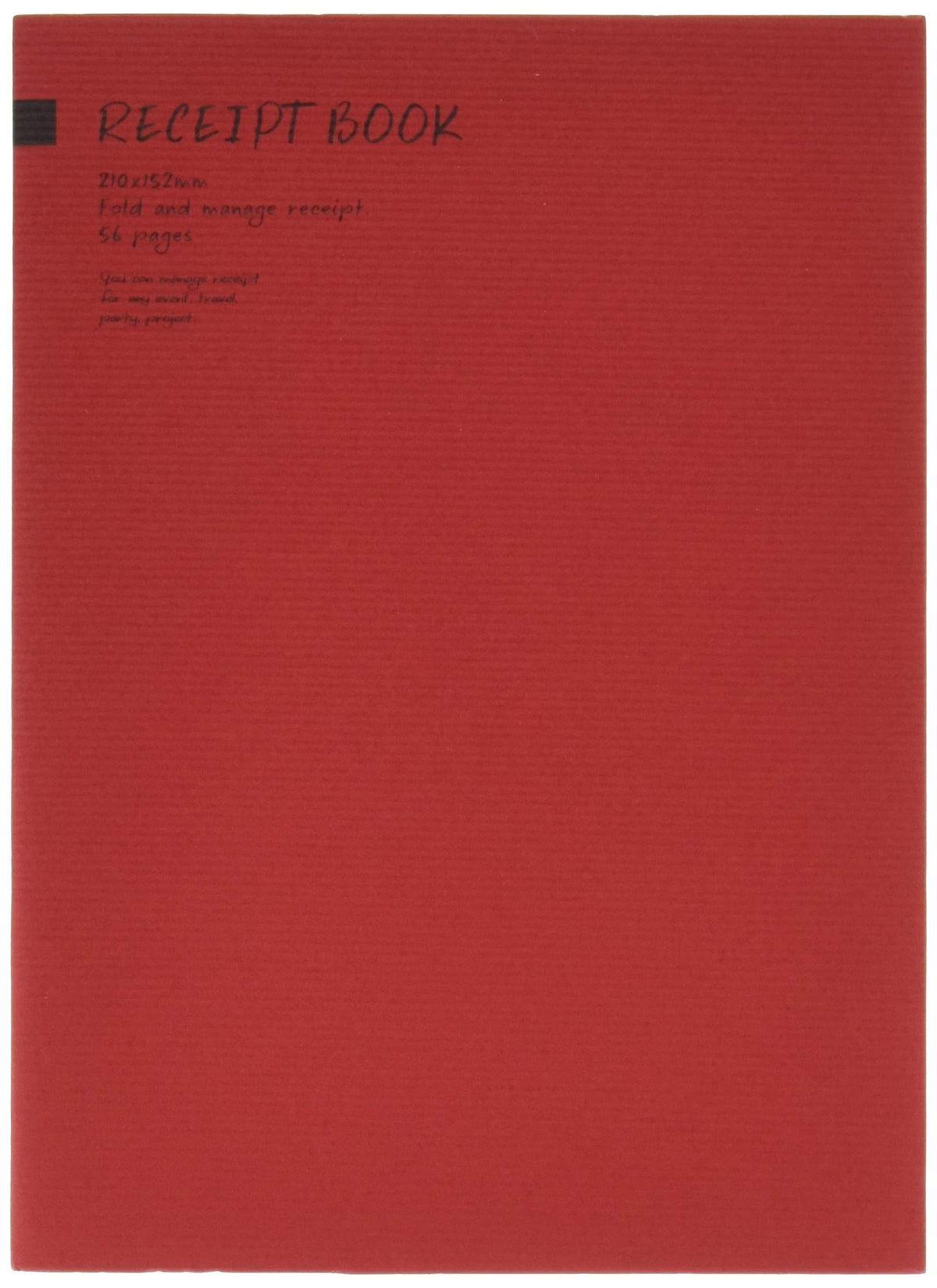 Artimis Household Account Book Receipt Book A5 Red REB RD