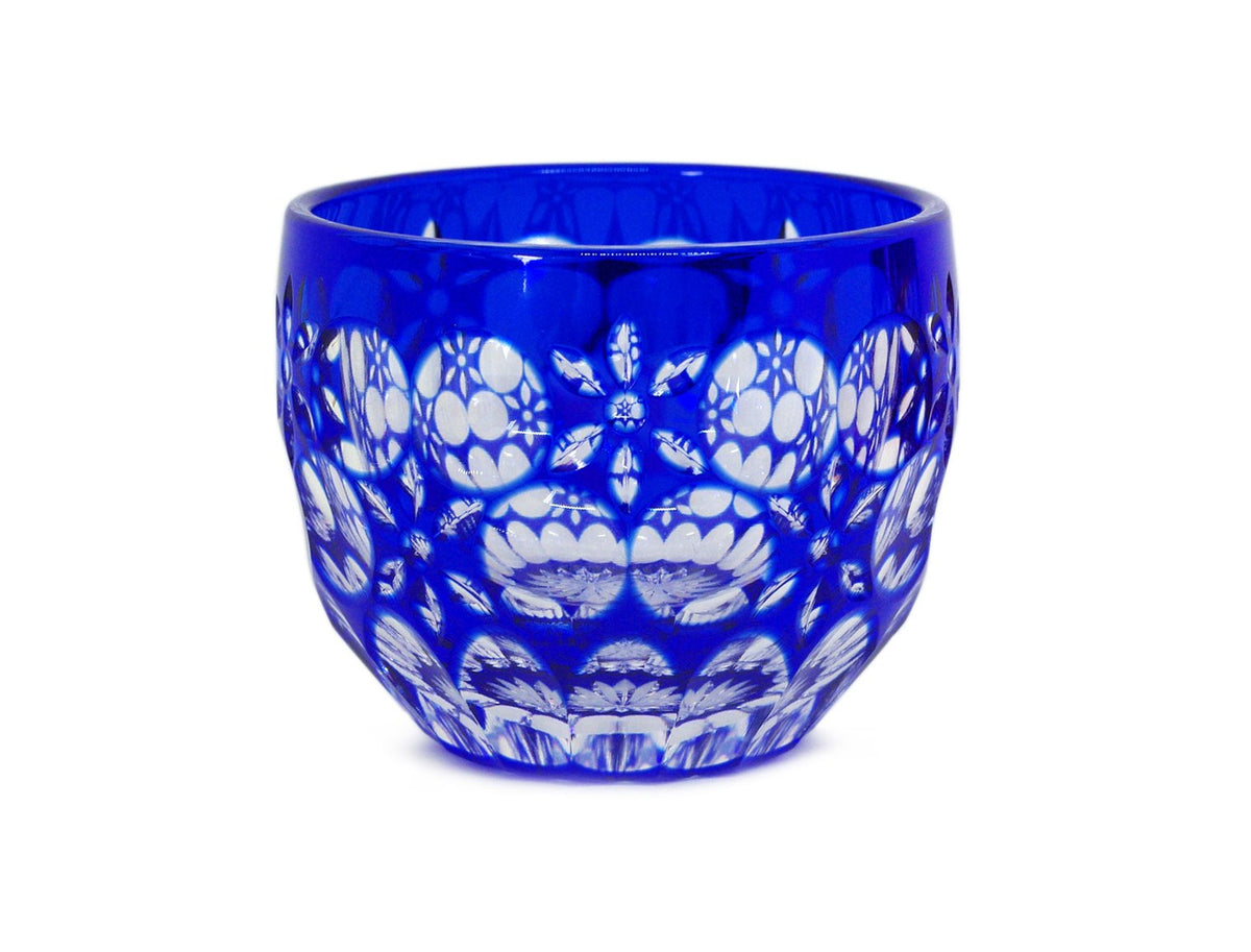 Ohba Glass Cut Glass Edo Kiriko, Japanese Traditional Craft in Gift Box Kaleidoscope (Ultramarine)