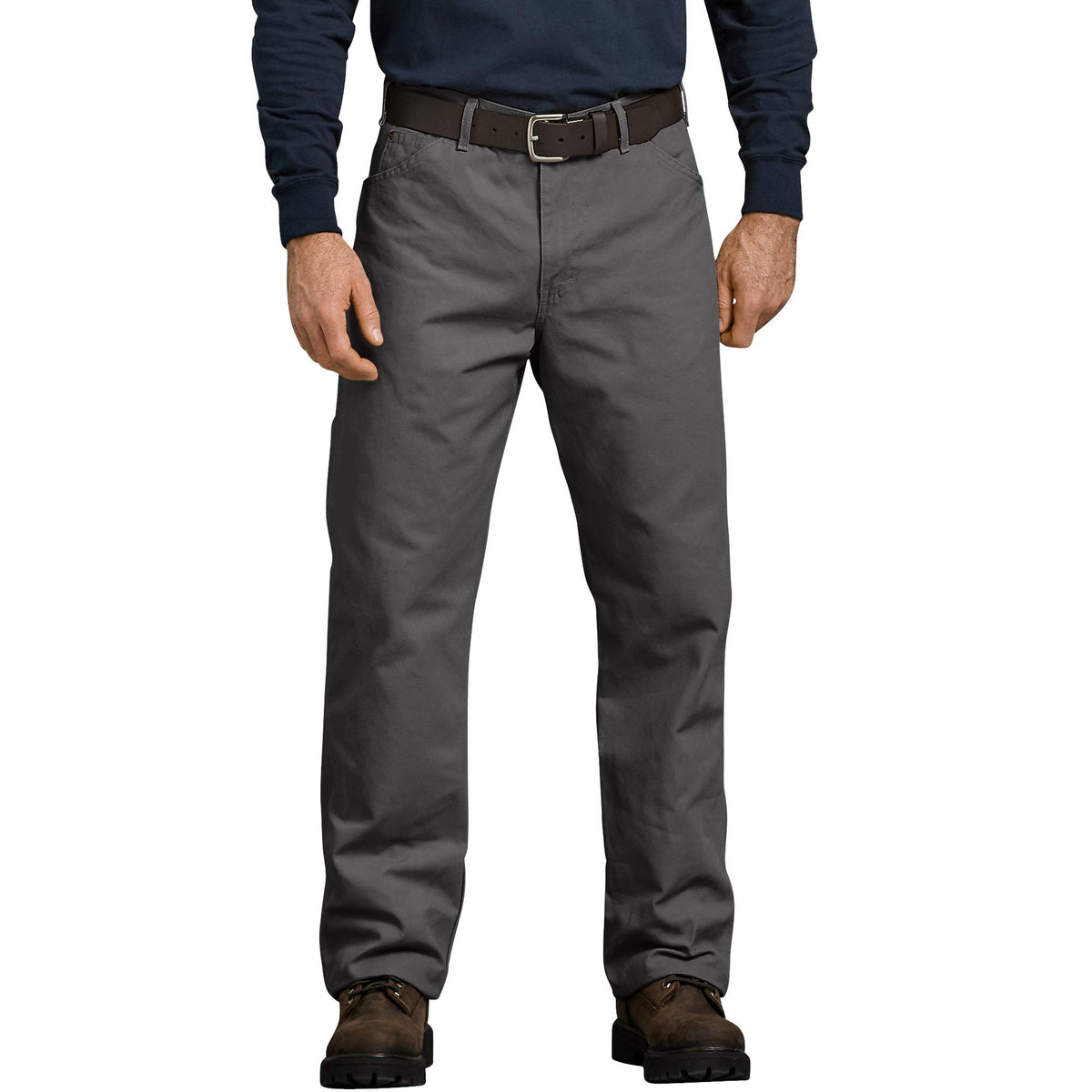 Dickies Men's Relaxed Fit Straight-Leg Duck Carpenter Jean, Slate, 36W x 32L