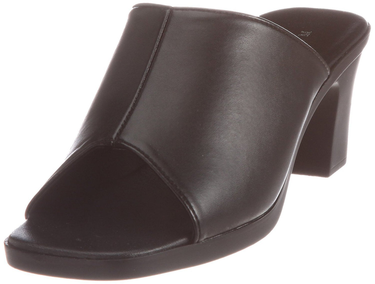 Luciano Valentino(ルチアーノ バレンチノ) Women's Made in Japan, 2.6 inches (6.5 cm) Heels, Office Sandals, Easy to Wear, Black, 23.0~23.5 cm