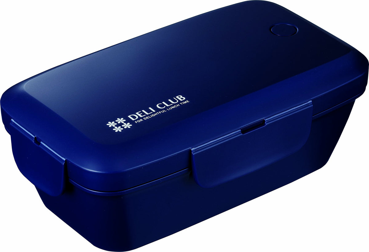 Asvel TLB-610 Deli Club 3547 Lunch Box, 1 Tier, 20.3 fl oz (610 ml), Navy