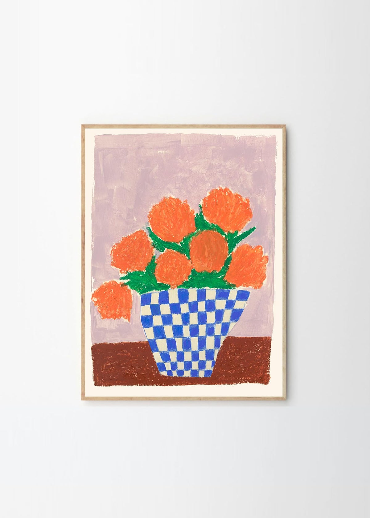 THE POSTER CLUB Orange Flowers 50x70cm Carla Llanos