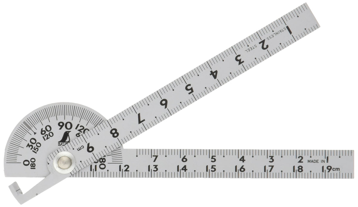 Shinwa Sokutei 62995 Mini Protractor, Silver