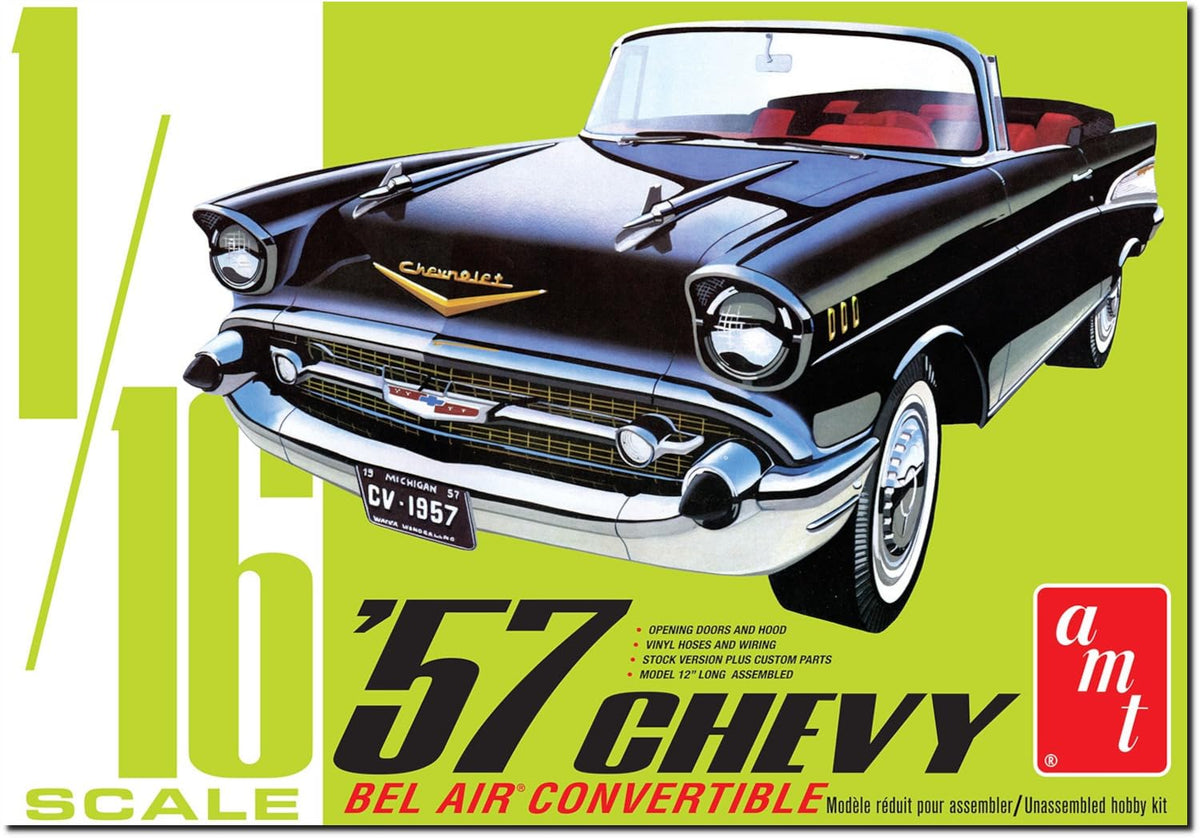 Platz AMT 1/16 1657 Chevy Bell Air Convertible Plastic Model AMT1159 (Automotive)