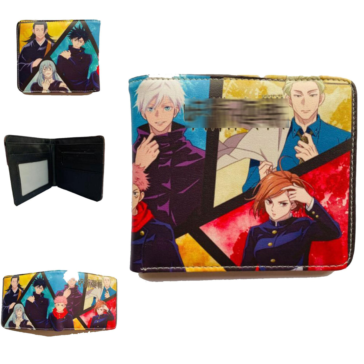 TANSHOW Wallet Can Accommodate Credit Cards Cash Burable Clutch Anime Wallet for Women Men, Kento Nanami, XL, Stylish Bifold Unisex