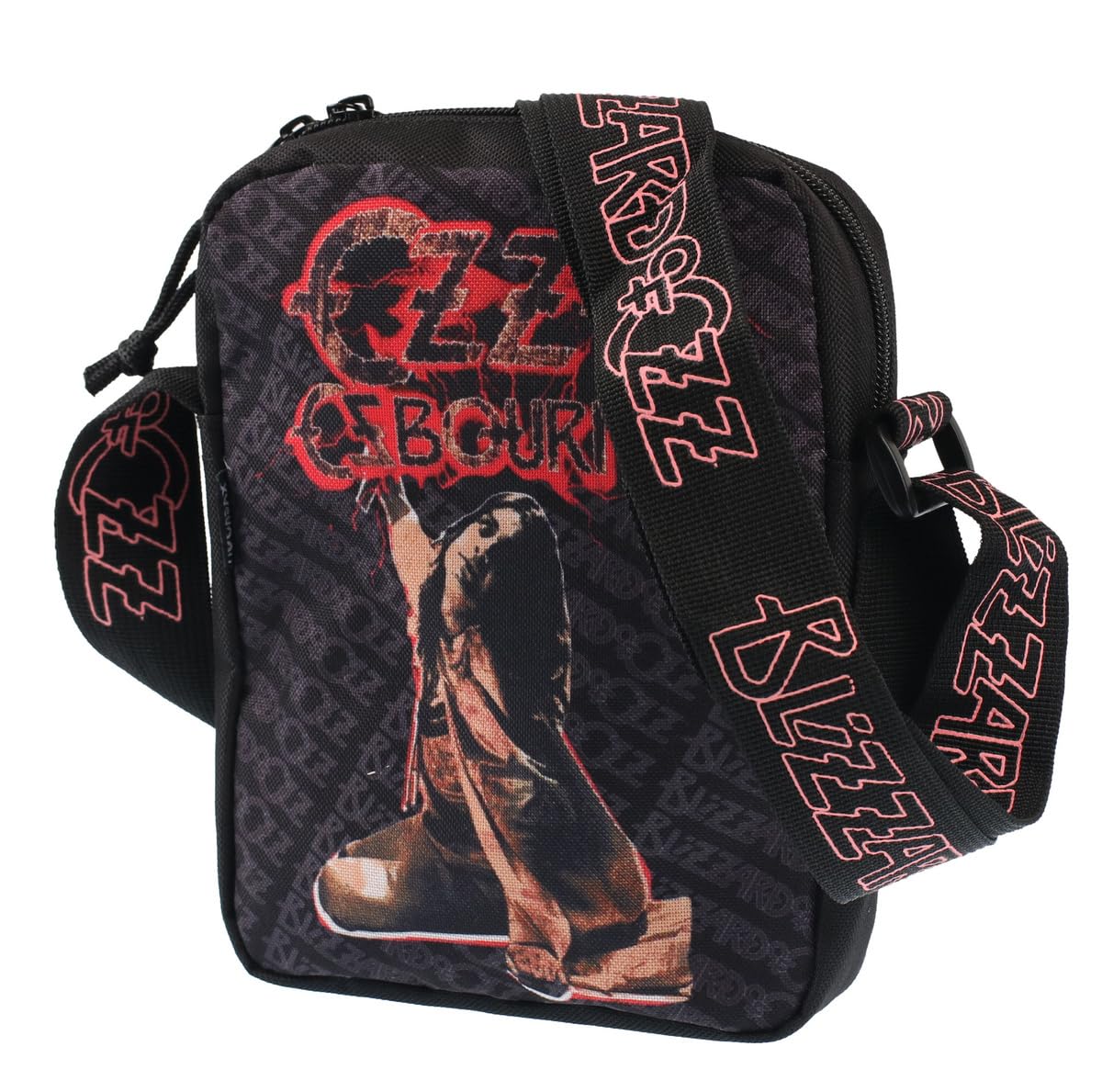 Rocksax - Ozzy Osbourne - Blizzard of Oz - Crossbody Bag with Stash Pockets (Black)