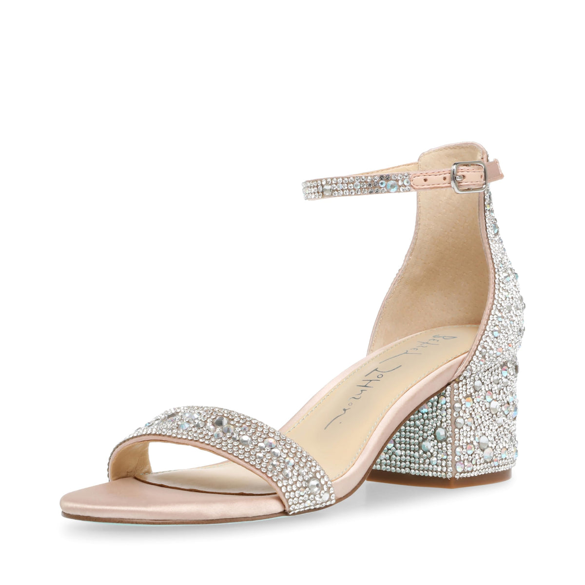 Betsey Johnson Women's Mari Heeled Sandal, Champagne, 9 M US