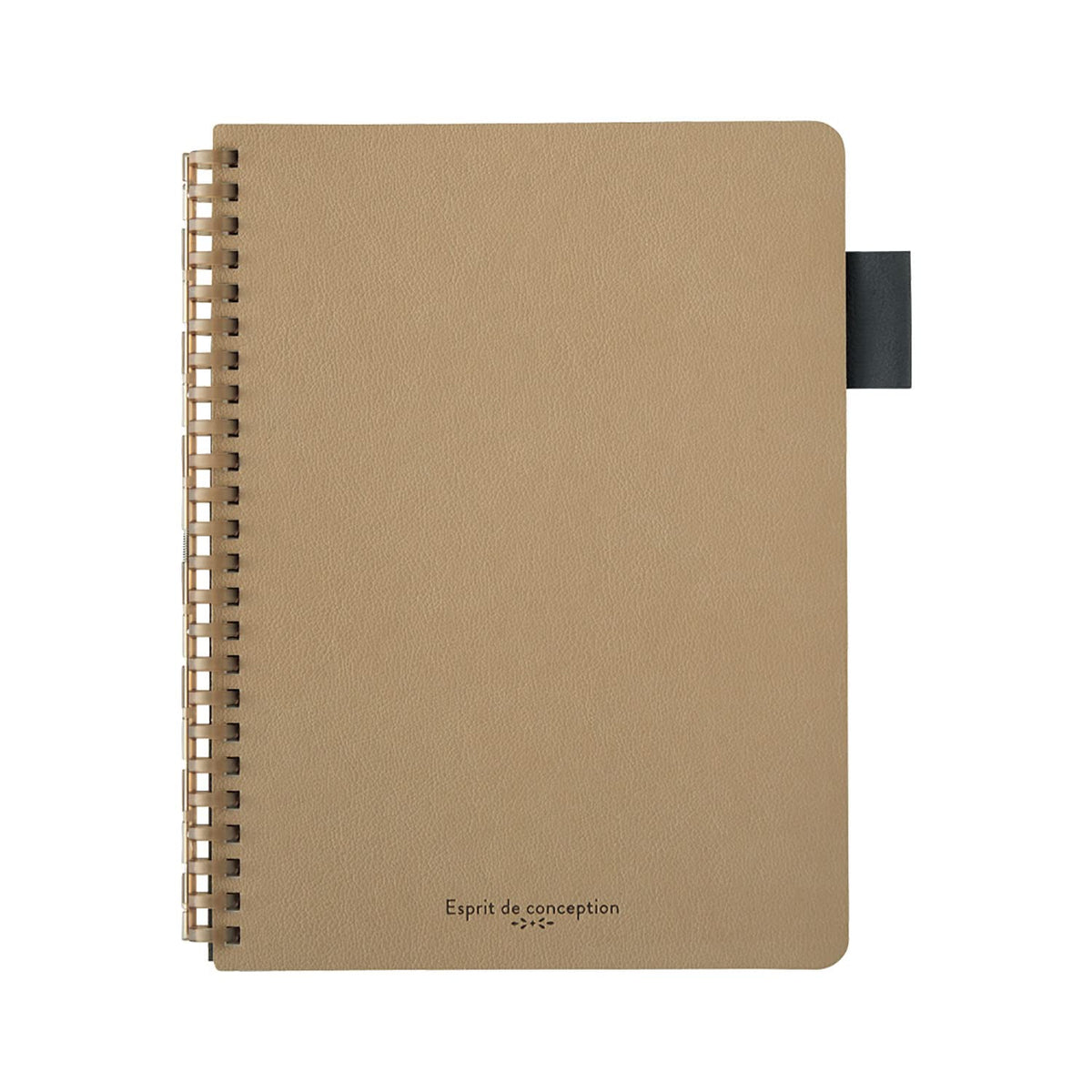 Lihit Lab N2993-16 Open Ring Notebook, Synthetic Leather, A5, Beige