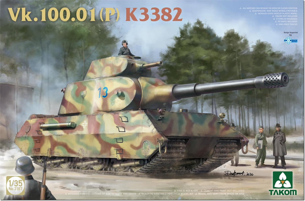 TAKOM 2187 1/35 VK.100.01 (P) K3382 Model Kit