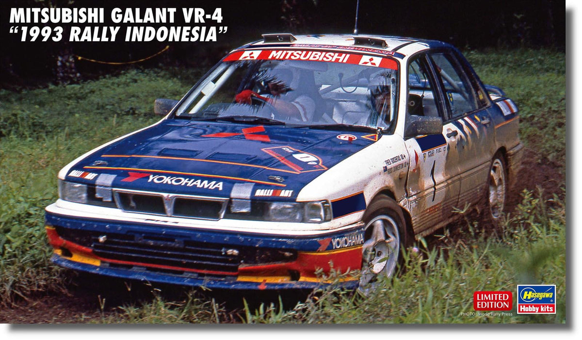 Hasegawa 120116 620697 1/24 Mitsubishi Galant VR-4, 1993 Rally Indonesia, Multi-Coloured