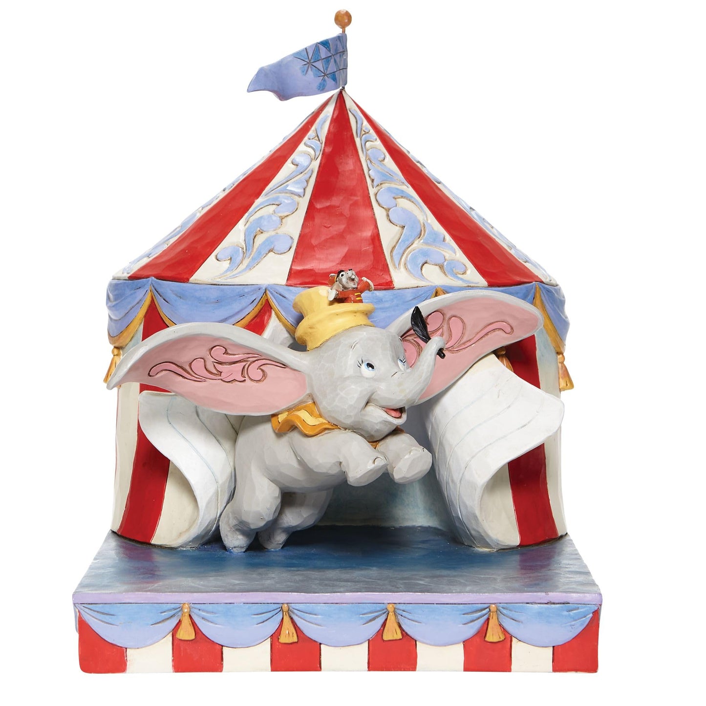 Enesco Disney Traditions by Jim Shore Dumbo Flying Out of Tent Scene Figurine, 9.5 Inch, Multicolor