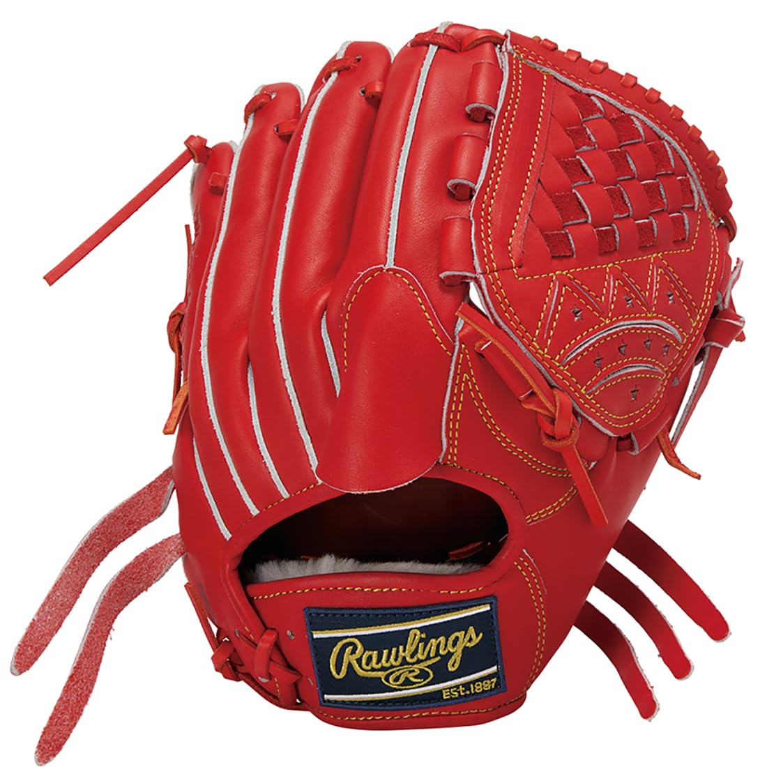 Rawlings GH6PRA14 Hard PRO Preferred Baseball Glove for Pitchers, Red Orange, 11.5" *Right Throw