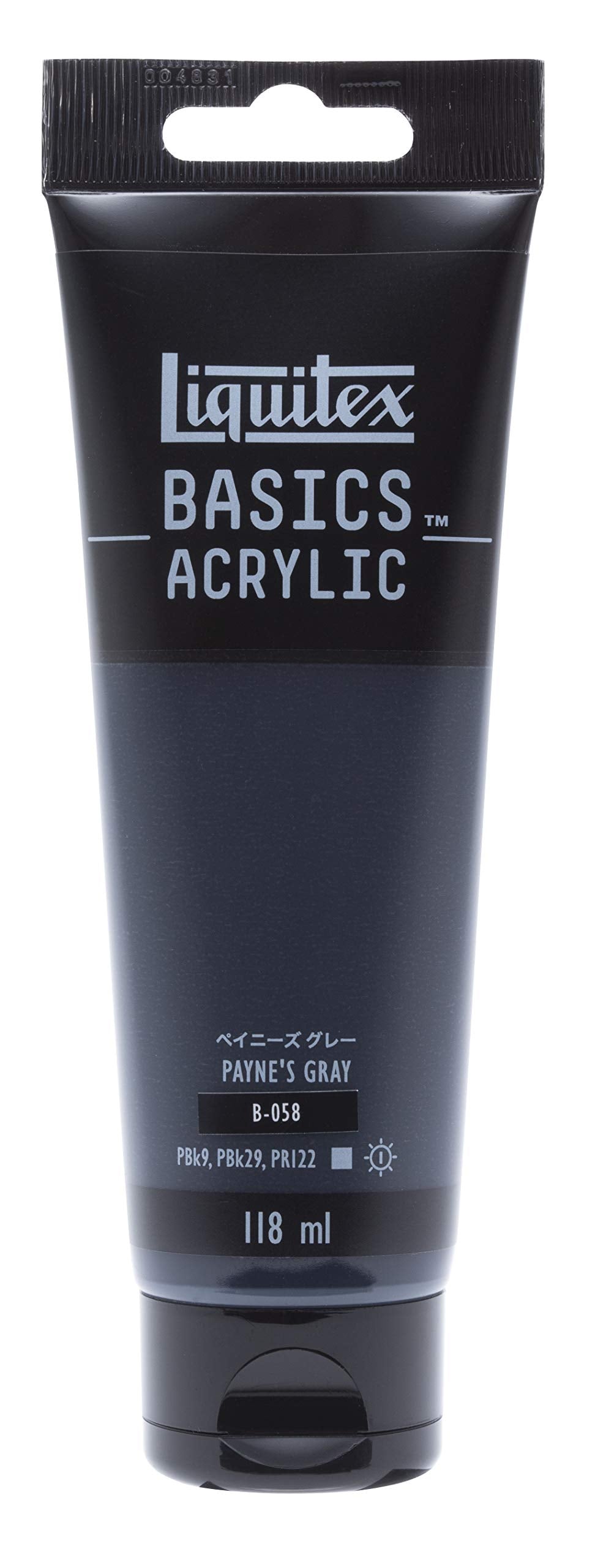 LIQUITEX Acrylic Paint Basics B-058, Paynies Gray, 4.0 fl oz (118 ml)