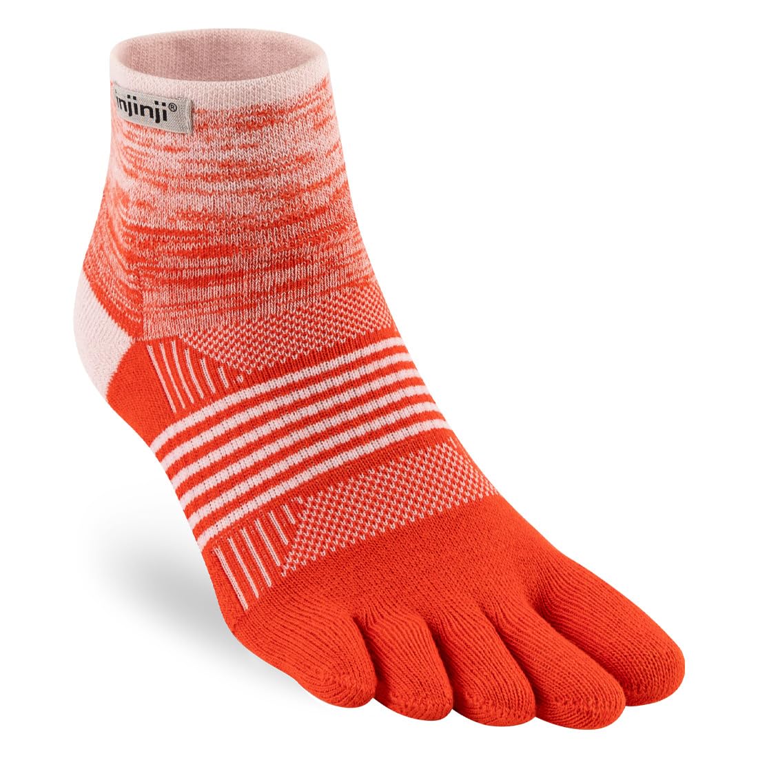 Injinji Women's Trail Midweight Mini-Crew (X-Small/Small, Hibiscus)
