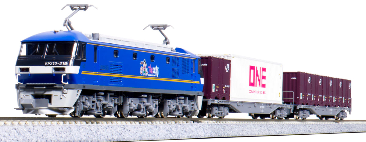 KATO 10-045 EF210 Container Train, Set of 3, Model Railroad Electric Locomotive