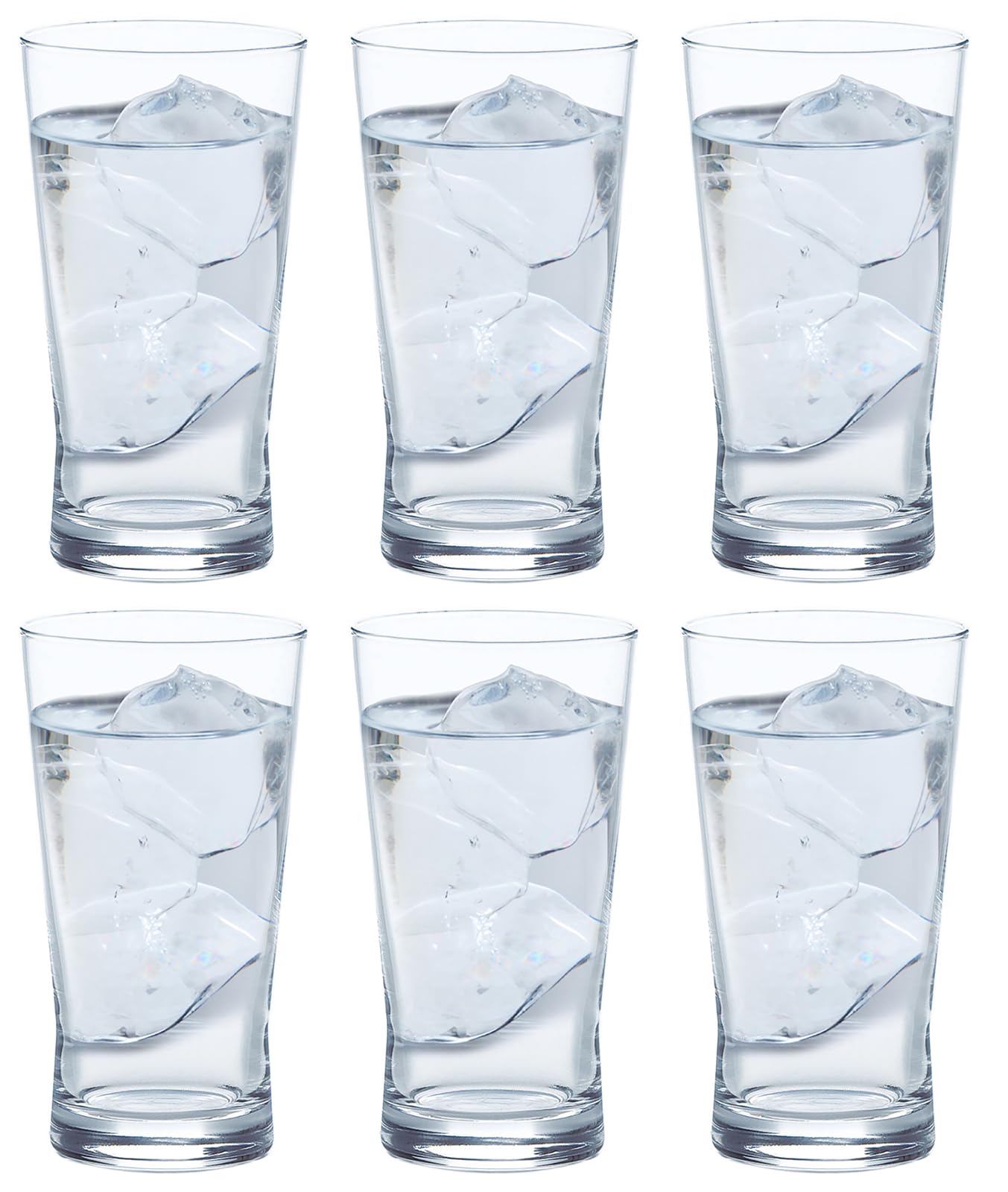 東洋佐々木ガラス Toyo Sasaki Glass T-22101HS Tumbler Glass, Fjord, 16.2 fl oz (460 ml), Set of 6, 15 oz, Made in Japan, Dishwasher Safe, Shatter-Resistant, Tumbler, Glass, Cup, Beer Glass, Highball Glass