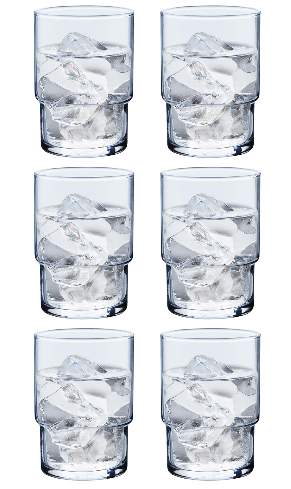 Toyo Sasaki Glass 00346HS Tumbler Glass, HS Stack Tumbler, Father's Day, 8.5 fl oz (250 ml), 6 Stacks, Made in Japan, Dishwasher Safe, Shatter-Resistant, Tumbler, Glass, Cup