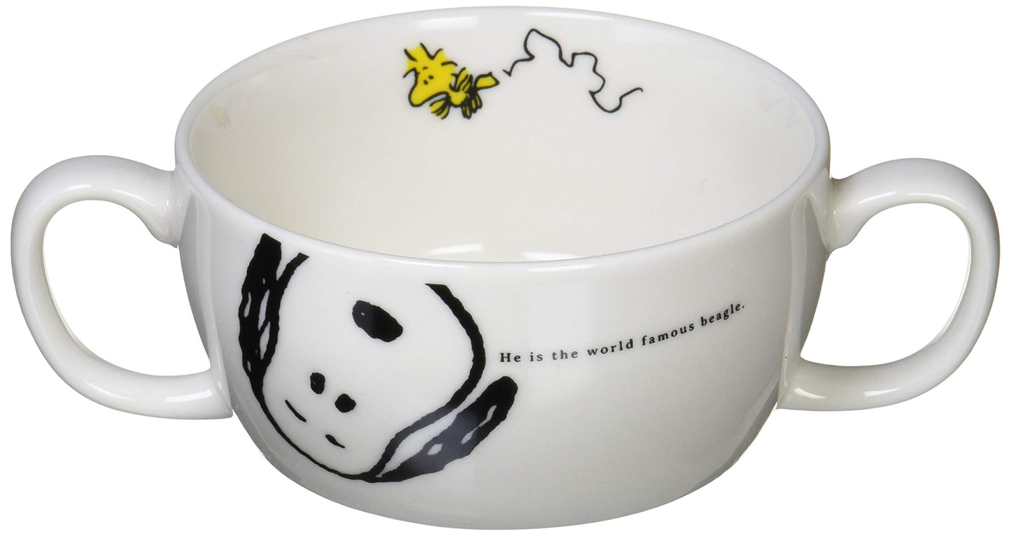 金正陶器(Kaneshotouki) Peanuts 606136 Snoopy Joy Brion (210 ml), White
