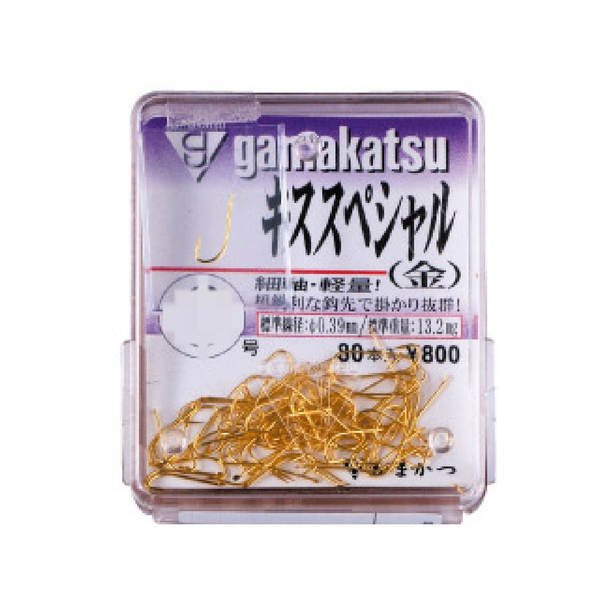 Gamakatsu 66836 The Box Kiss Special Single Hooks, No. 5, 80 Pieces, Gold
