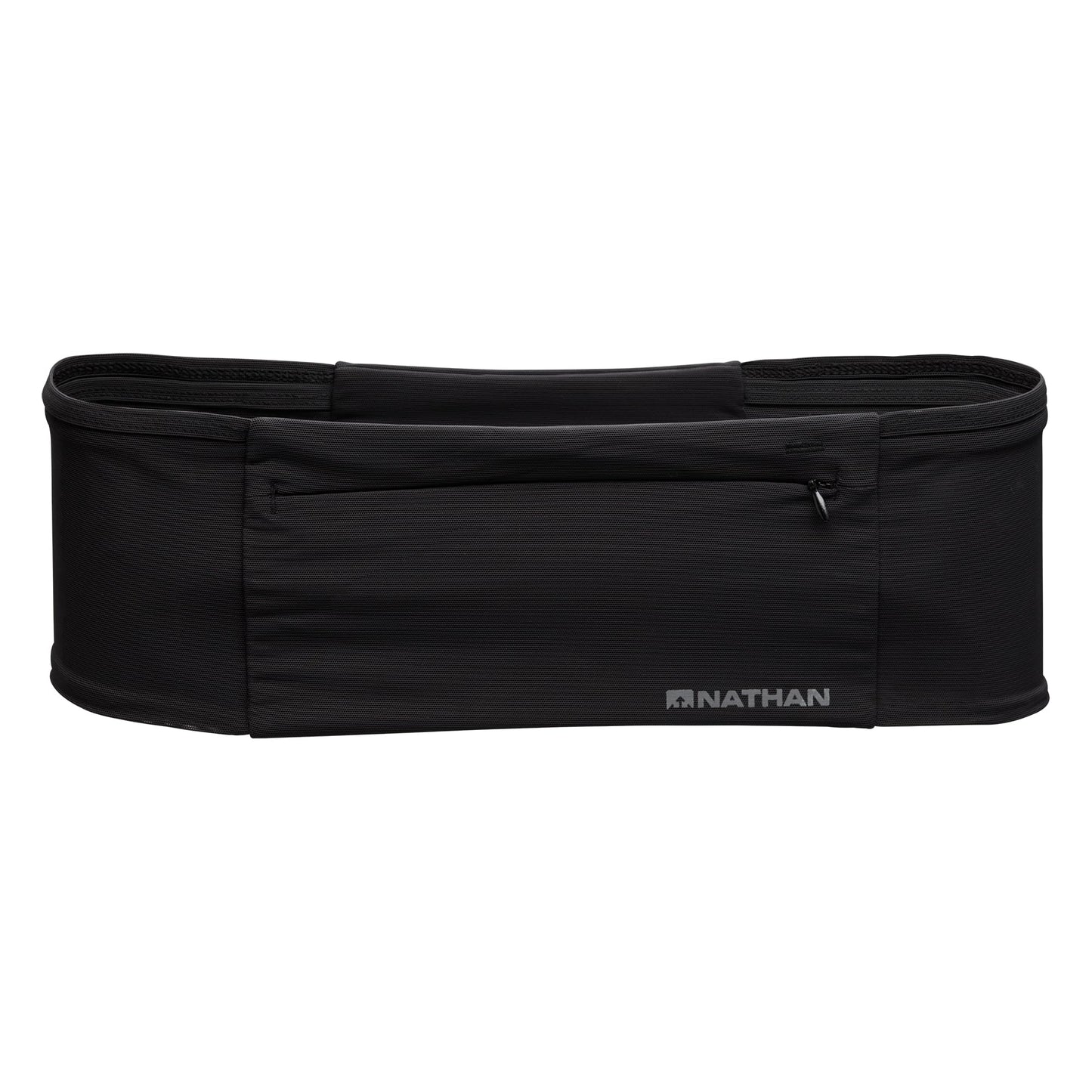 Nathan Zipster Max Running Belt, Running Belts for Women and Men, Bounce-Free Waist Pack with Extra Large Zipper Pocket, Smartphone Storage, Walking, Gym, Hiking - Black - Medium