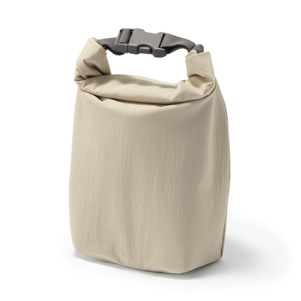 無印良品 MUJI 84843051 Adjustable Height Lunch Bag, Roll Top Type, Small, Beige