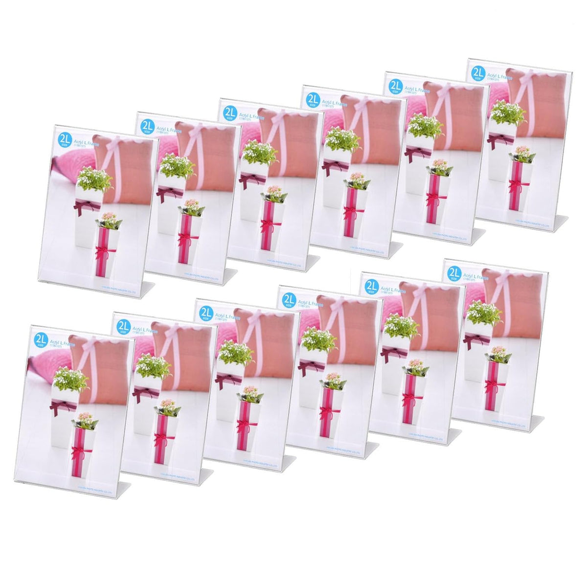 HAKUBA AMZFACL12-2LT Acrylic Photo Frame, L Frame, 0.6 gal (2 L), Vertical, Set of 12