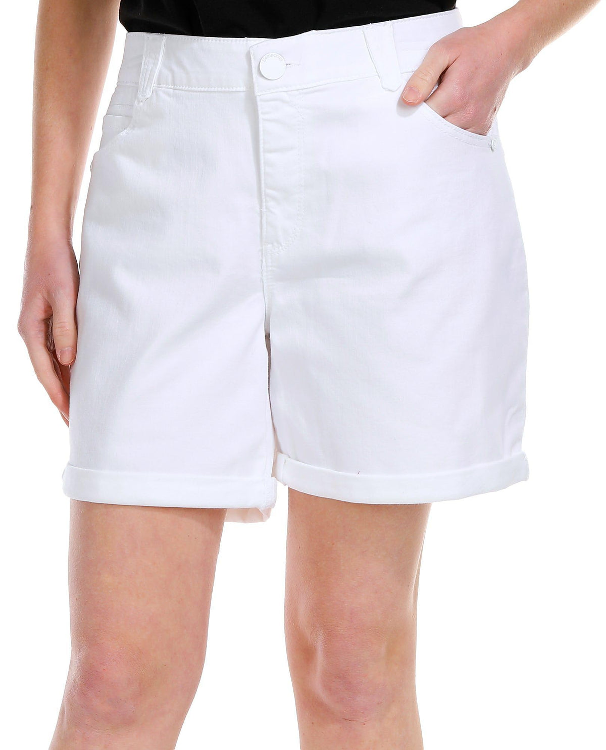 Democracy Women's 7" "Ab Solution Short Shorts, Optic White, 14