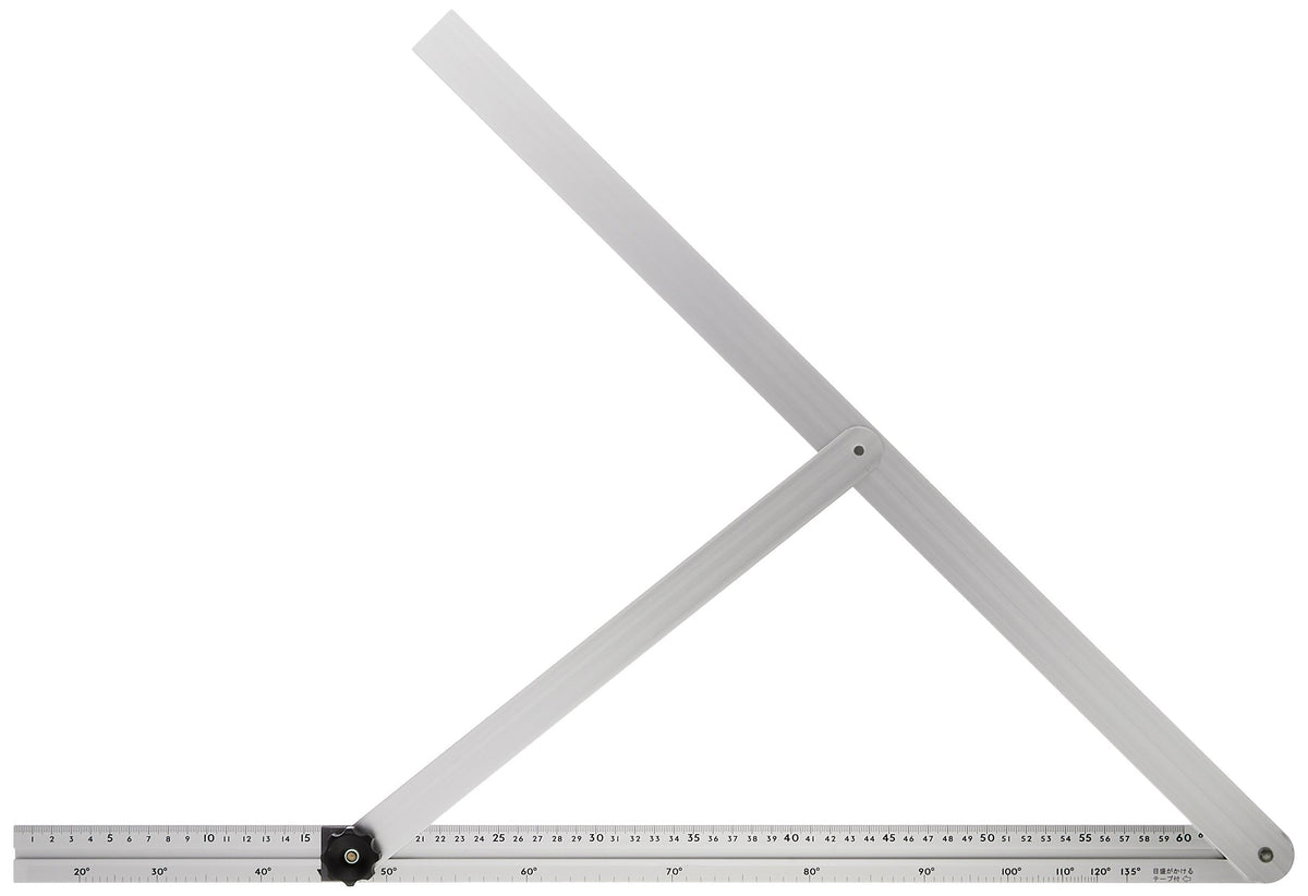 Shinwa Sokutei 62662 Aluminum Free Metal Muscle Intersection with Angle Scale 23.6 inches (60 cm)