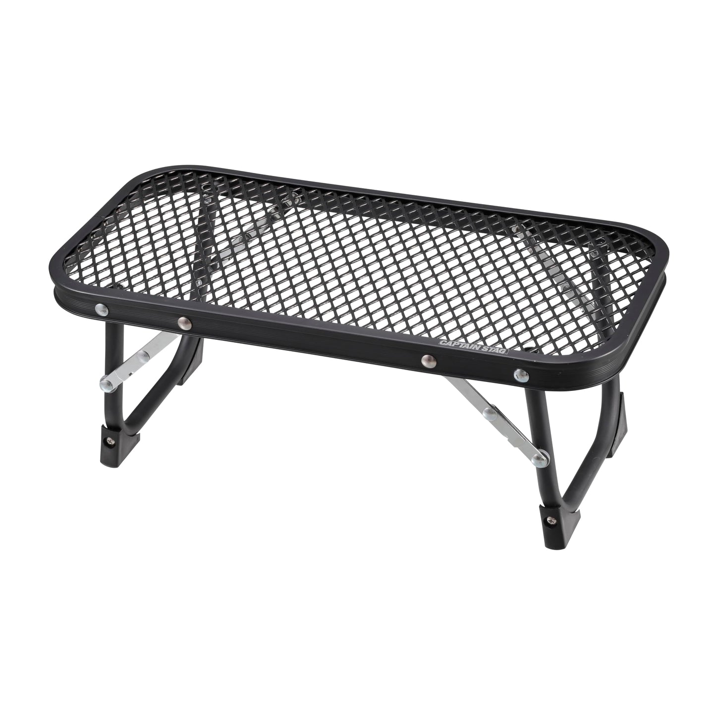 Captain Stag UC-593 Outdoor Table, Steel Table, Small Mesh Table, Bistro