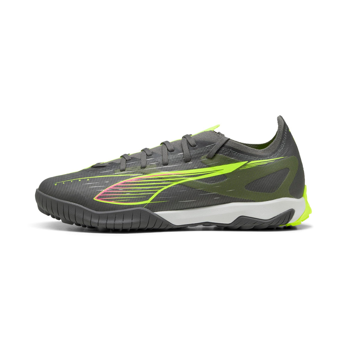 PUMA(プーマ) Men's Soccer Cleats, Matte Aged Silver/Yellow Alert/Puma Aged Silver, 8.5