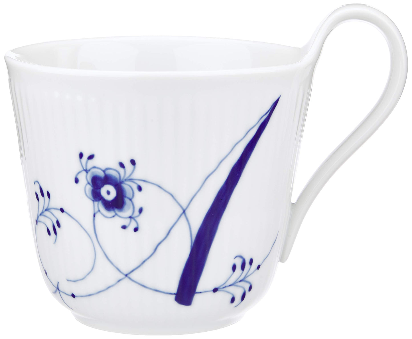 Royal Copenhagen 1017152 Blue Fluted Plain High Handle Mug, 11.2 fl oz (330 ml), Wedding Gift