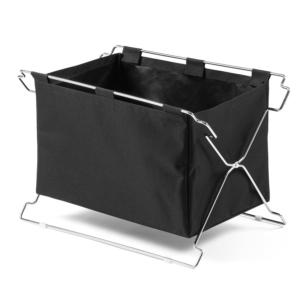 Sanwa Direct 200-CB049BK Luggage Storage, Stackable Compatible, Width 21.7 x Depth 13.0 inches (55 x 33 cm), Load Capacity 13.2 lbs (6 kg), Foldable, Large Size, Black