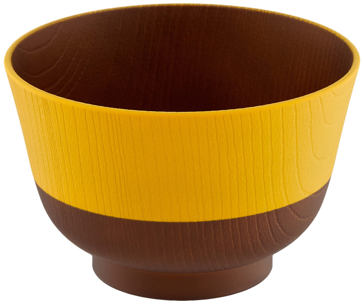 カノー(Kano) Kaneau 73719 Japanese Traditional Color Feather Coating Soup Bowl, Yamabuki Color