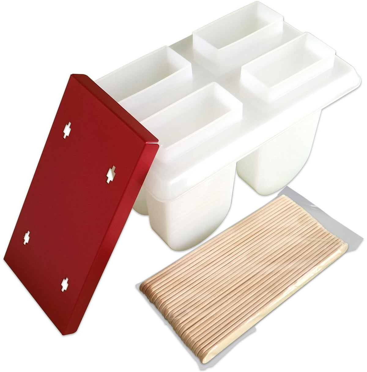 Tiger Crown 226 Ice Mold, Red, 5.7 x 3.7 x 4.0 inches (145 x 94 x 103 mm), Candy Maker, 4P Red, Polyethylene, Aluminum Lid with Stick